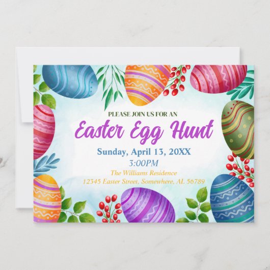 Colorful Easter Kaart (Voorkant)