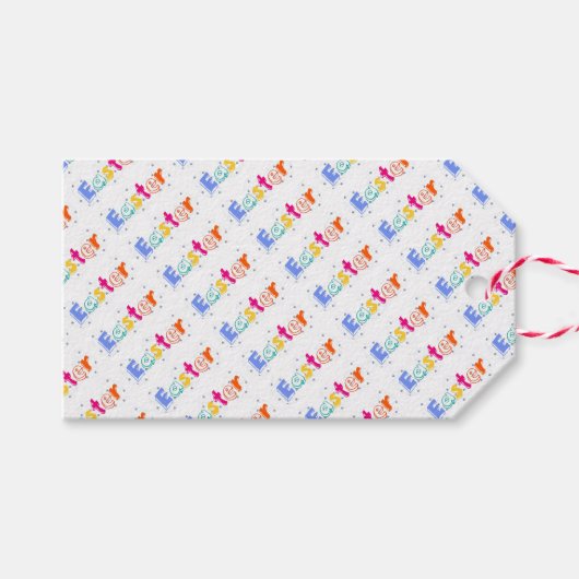 Colorful “Easter” Lettering  Cadeaulabel (Voorkant (Horizontaal))