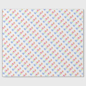 Colorful “Easter” Lettering Wrapping Paper Cadeaupapier (Vlak)