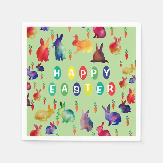 Colorful Easter Paper Napkins Servet (Voorkant)