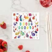 Colorful Easter Paper Napkins Servetten (Insitu)