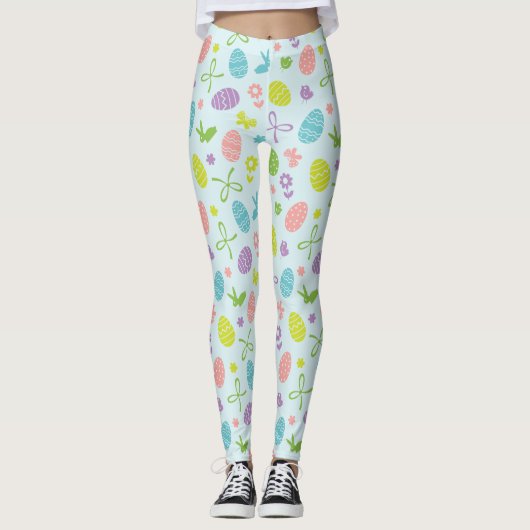 Colorful Easter Spring Patroon | Leggings (Voorkant)