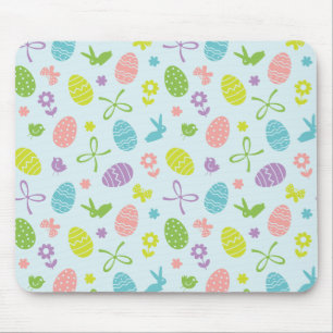 Colorful Easter Spring Patroon   Mousepad Muismat