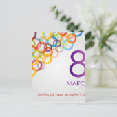 Colorful Ecard voor vrouwen dag Briefkaart (Staand voorkant)