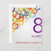Colorful Ecard voor vrouwen dag Briefkaart (Voorkant / Achterkant)
