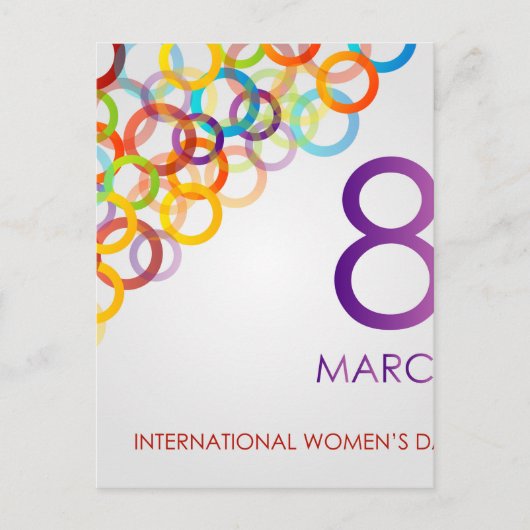 Colorful Ecard voor vrouwen dag Briefkaart (Voorkant)