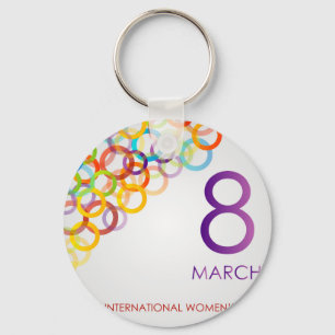 Colorful Ecard voor vrouwen dag Sleutelhanger