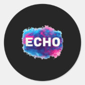 Colorful Echo Look  Ronde Sticker (Voorkant)