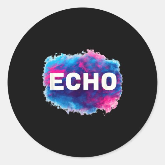 Colorful Echo Look Ronde Sticker (Voorkant)