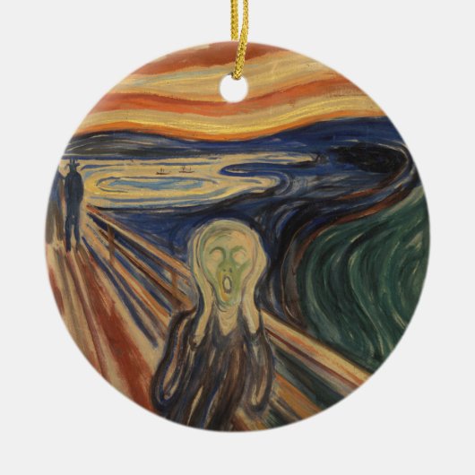 Colorful Edvard Munch de schilder Keramisch Ornament (Voorkant)