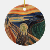 Colorful Edvard Munch de schilder Keramisch Ornament (Achterkant)