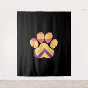 Colorful Egg Easter Paw Funny Dog Cat Lovers Gift Wandkleed