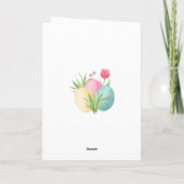 Colorful Eggs en Chick Daughter Easter Kaart (Achterkant)