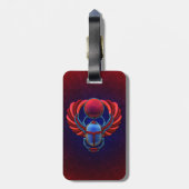 Colorful Egyptian Scarab Bagagelabel (Achterkant verticaal)