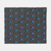 Colorful Egyptian Scarab Fleece Deken (Voorkant (Horizontaal))