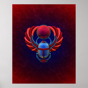 Colorful Egyptian Scarab Poster