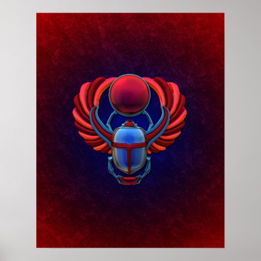 Colorful Egyptian Scarab Poster (Voorkant)