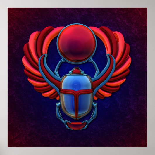 Colorful Egyptian Scarab Poster (Voorkant)