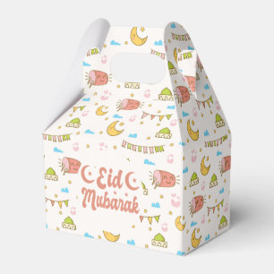 Colorful Eid Mubarak Eid Goodie Favor Box Bedankdoosjes