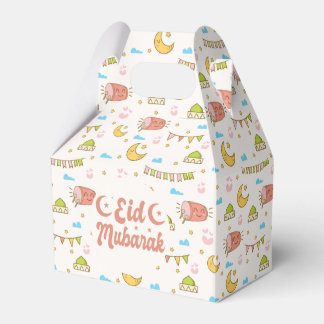 Colorful Eid Mubarak Eid Goodie Favor Box Bedankdoosjes