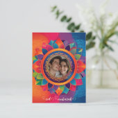 Colorful Eid Mubarak Feestdagenkaart (Staand voorkant)