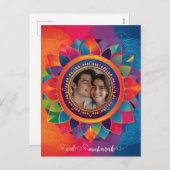 Colorful Eid Mubarak Feestdagenkaart (Voorkant / Achterkant)