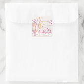 Colorful Eid Mubarak Vierkante Sticker (Tas)