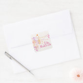 Colorful Eid Mubarak Vierkante Sticker (Envelop)