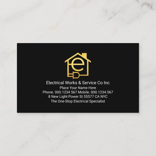 Colorful Electric Lightning Wave Electrical Visitekaartje (Achterkant)