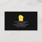 Colorful Electrical Charge Gold Electricia Bulb. Visitekaartje (Achterkant)