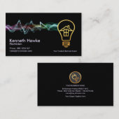 Colorful Electrical Charge Gold Home Bulb Visitekaartje (Voorkant / Achterkant)