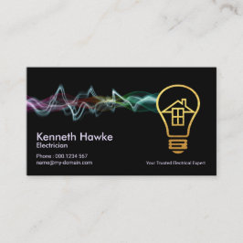 Colorful Electrical Charge Gold Home Bulb Visitekaartje