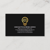 Colorful Electrical Lightning Charge Gold Bulb Visitekaartje (Achterkant)