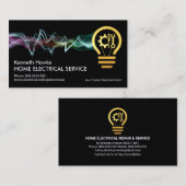 Colorful Electrical Lightning Charge Gold Bulb Visitekaartje (Voorkant / Achterkant)
