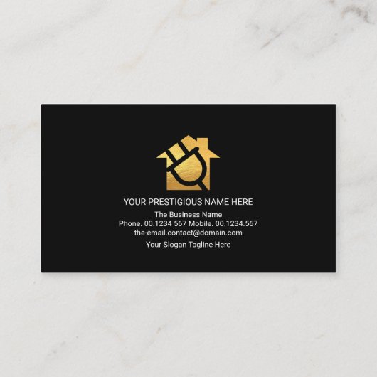 Colorful Electrical Lightning Strike Electrice Visitekaartje (Achterkant)