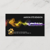 Colorful Electrical Lightning Strike Electrice Visitekaartje (Voorkant)