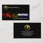 Colorful Electrical Wave Gold Home Lightning Visitekaartje (Voorkant / Achterkant)