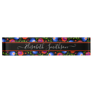 Colorful Elegant Professional Bold Bohemian Floral Naambordje