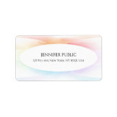 Colorful Elegant Professional Simple Etiket (Voorkant)