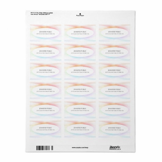 Colorful Elegant Professional Simple Etiket (Full Sheet)