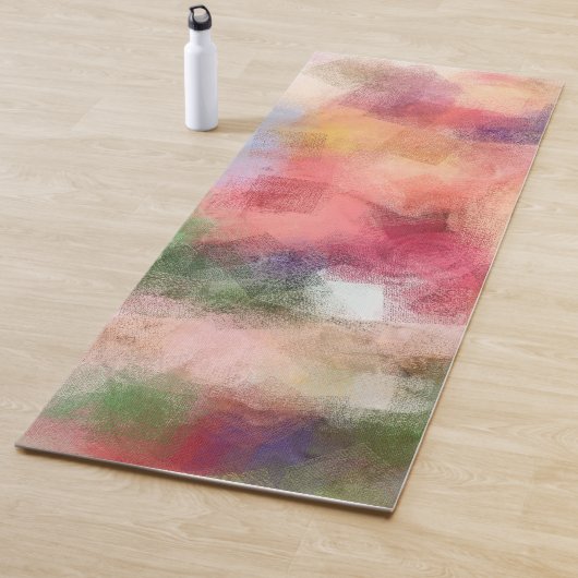 Colorful Elegant Trendy Abstract Art Blue Red Yogamat (In situ)