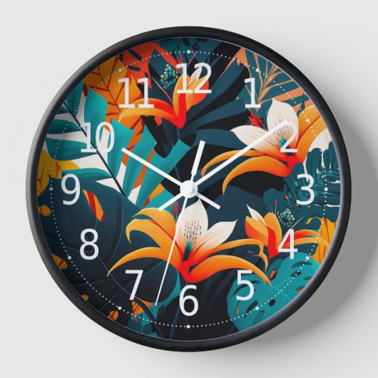 Colorful Elegant Tropical Leaves en Flowers | (Voorkant)