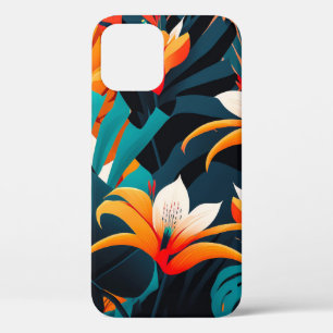 Colorful Elegant Tropical Leaves en Flowers   Case-Mate iPhone Case