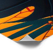 Colorful Elegant Tropical Leaves en Flowers | Poster (Hoek)