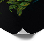 Colorful Elegant Tropical Leaves en Flowers | Poster (Hoek)