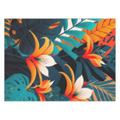 Colorful Elegant Tropical Leaves en Flowers | Tafelkleed (Voorkant (Horizontaal))
