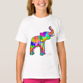 Colorful Elephant Art T-shirt (Voorkant)