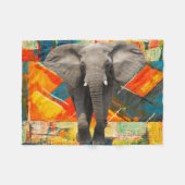 Colorful Elephant Blanket Fleece Deken (Voorkant (Horizontaal))