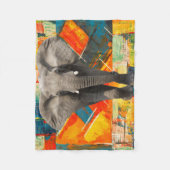 Colorful Elephant Blanket Fleece Deken (Voorkant)
