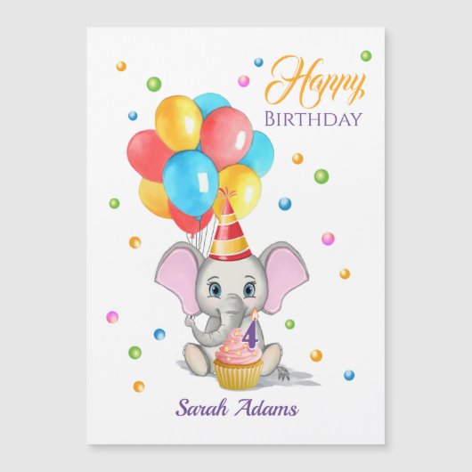 Colorful Elephant Cartoon Kinderen van afgelopen d (Voorkant)